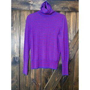J. Crew Merino Wool  Striped Tippi Turtleneck Sweater